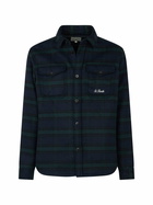 MC2 Saint Barth Man Wooly Tartan Overshirt With Pockets And Patches