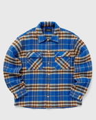 Represent Intial Print Flannel Shirt Blue/Beige - Mens - Overshirts