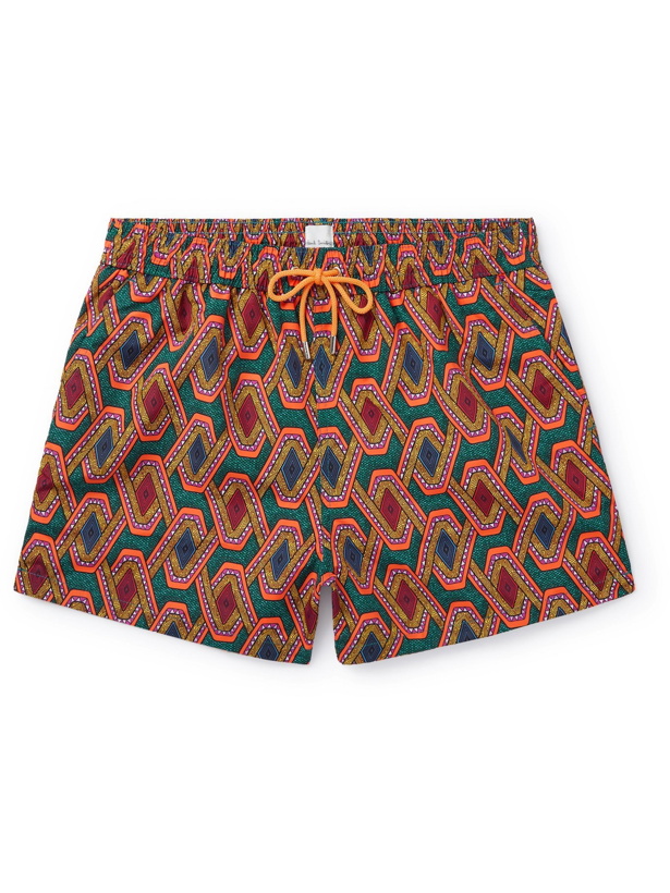 Photo: PAUL SMITH - Printed Mid-Length Recycled Swim Shorts - Multi - S