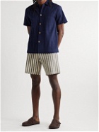 SMR Days - Leeward Wide-Leg Striped Herringbone Cotton Shorts - Neutrals