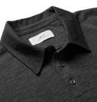 Mr P. - Mélange Wool-Jersey Polo Shirt - Gray