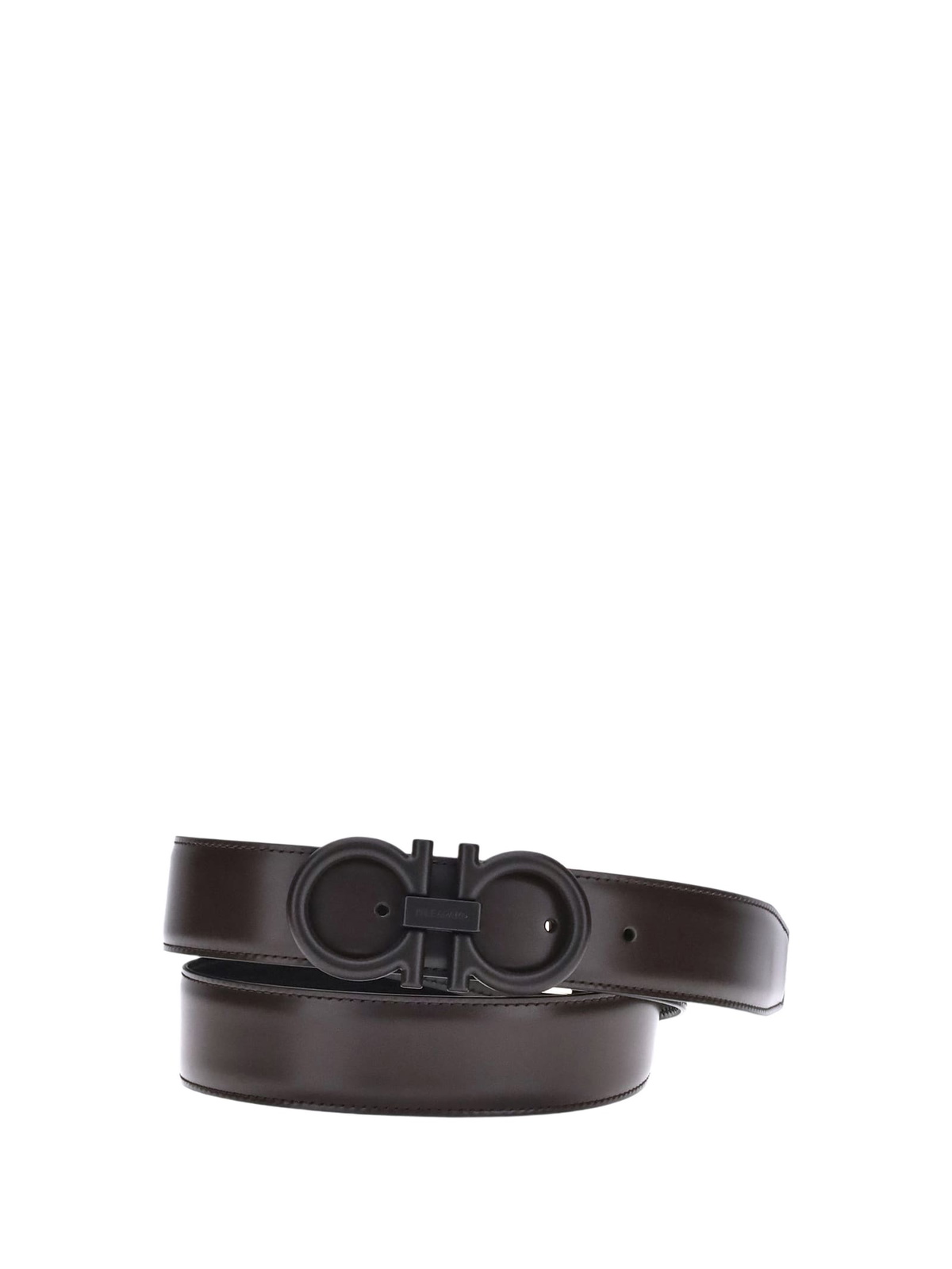YOKE Black Narrow Leather Belt