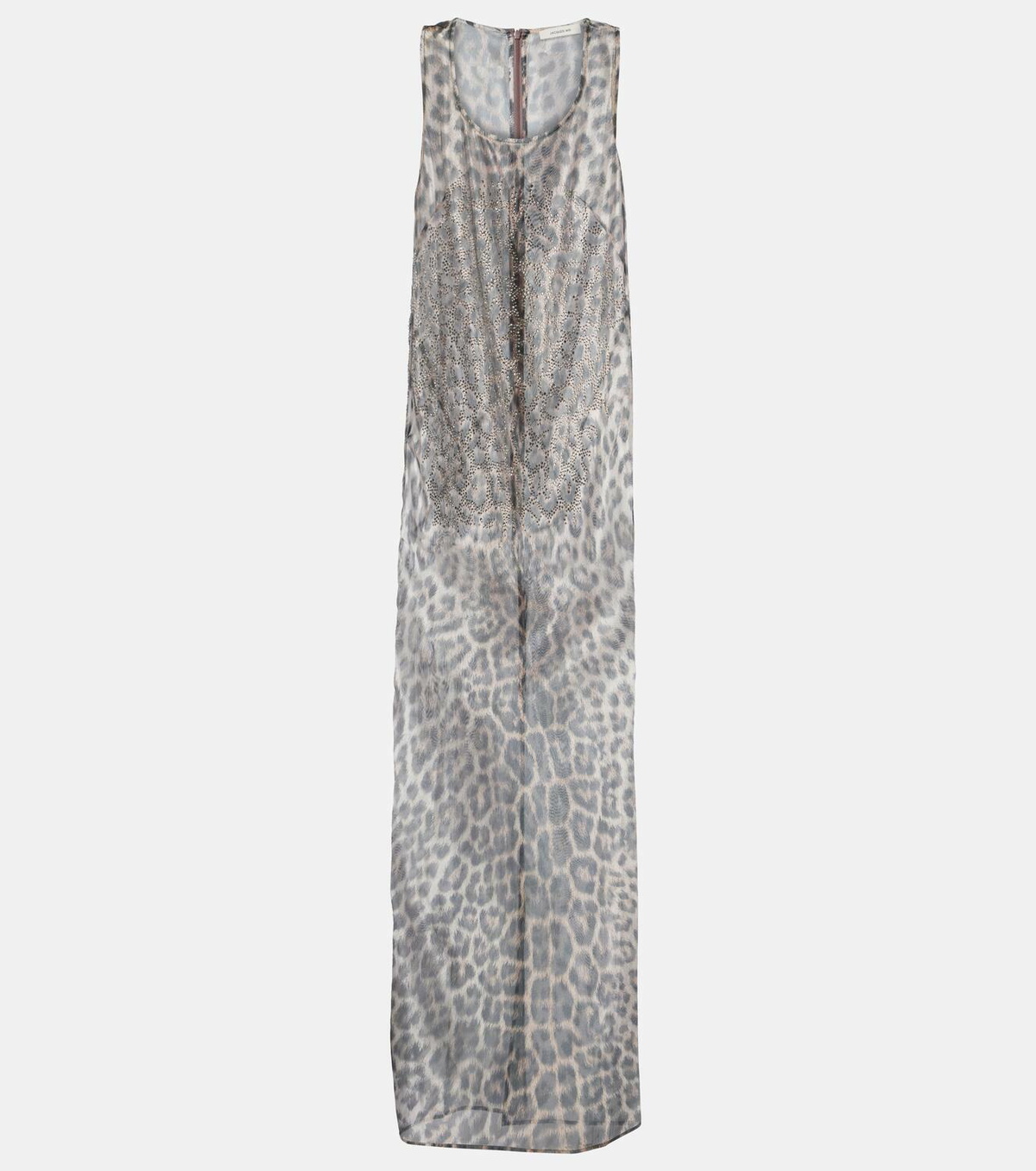 Jacques Wei Crystal-embellished tulle maxi dress