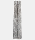 Jacques Wei Crystal-embellished tulle maxi dress