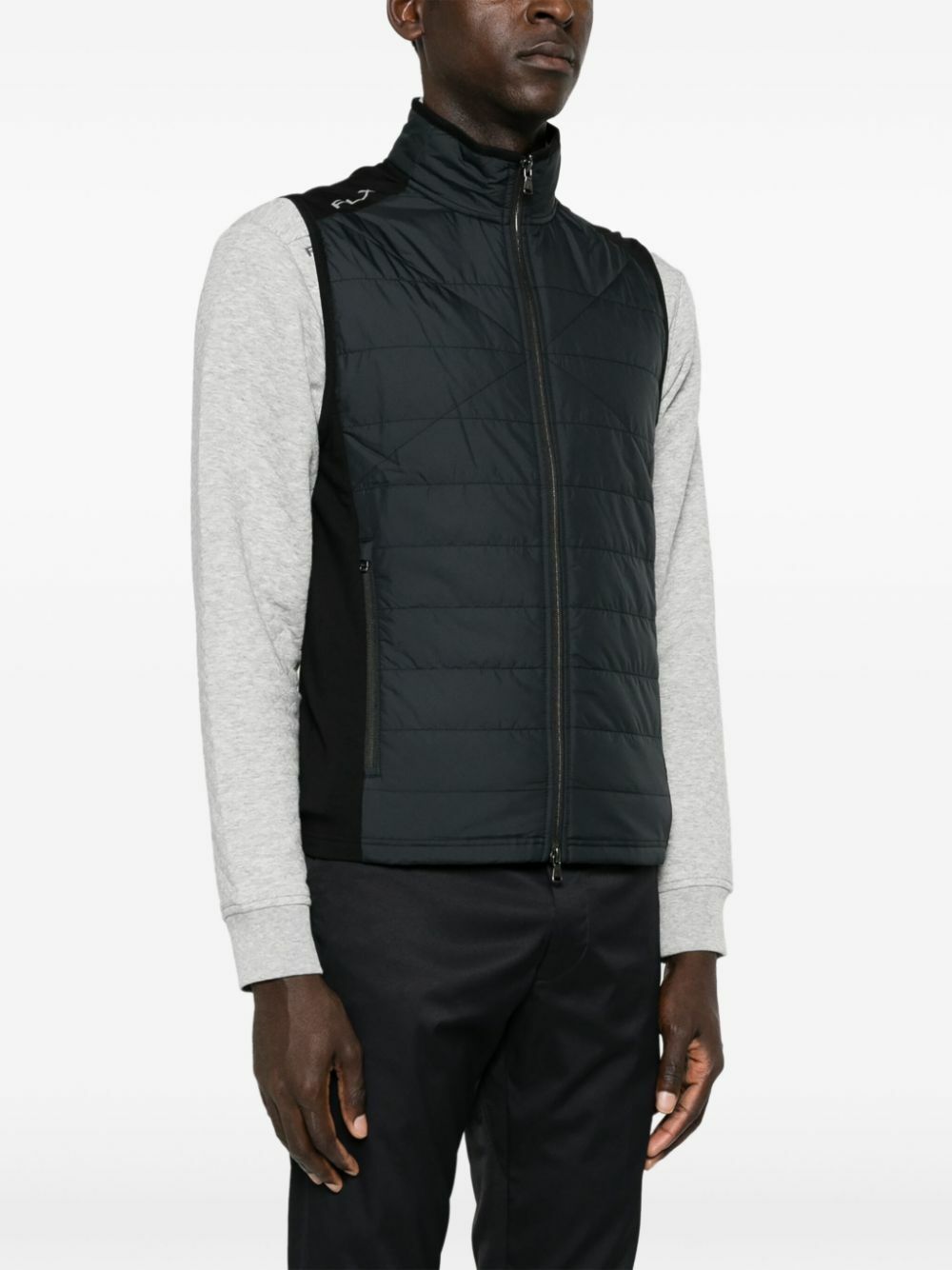 RLX Ralph Lauren Black Hybrid Full-Zip Gilet