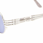 Jean Paul Gaultier Metal Frame Sunglasses in Silver