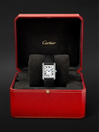 Cartier - Tank Must de Cartier SolarBeat™ 33.7mm stainless steel and leather watch