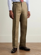 J. Mueser - Waverly Slim-Fit Straight-Leg Linen Suit Trousers - Neutrals