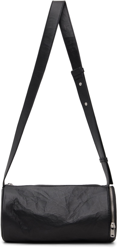 Photo: Y-3 Black 'Y-3' Leather Barrel Bag
