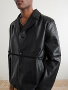 Kartik Research - Embroidered Leather Jacket - Black
