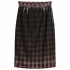 Maison Margiela Women's Check Midi Skirt in Cobalt/Black
