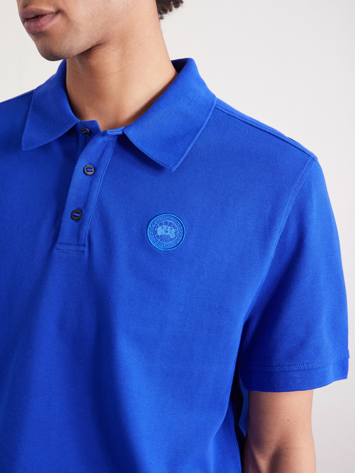 Canada Goose - Beckley Logo-Appliquéd Paneled Cotton-Piqué Polo Shirt - Blue