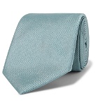 Giorgio Armani - 7cm Silk-Faille Tie - Light blue