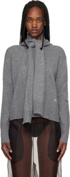 Commission Gray Scarf Neck Sweater