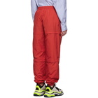 Balenciaga Red Nylon Zipped Lounge Pants