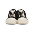 Rick Owens Drkshdw Black Stretch Velour Low Sneakers