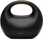 sacai Black Leather Round Bag