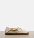 Jimmy Choo Avi embroidered canvas espadrilles