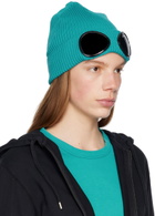 C.P. Company Blue Goggle Beanie