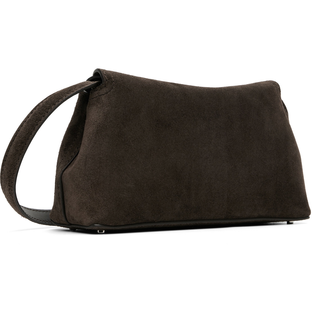 TOTEME Brown T-Lock Suede Clutch
