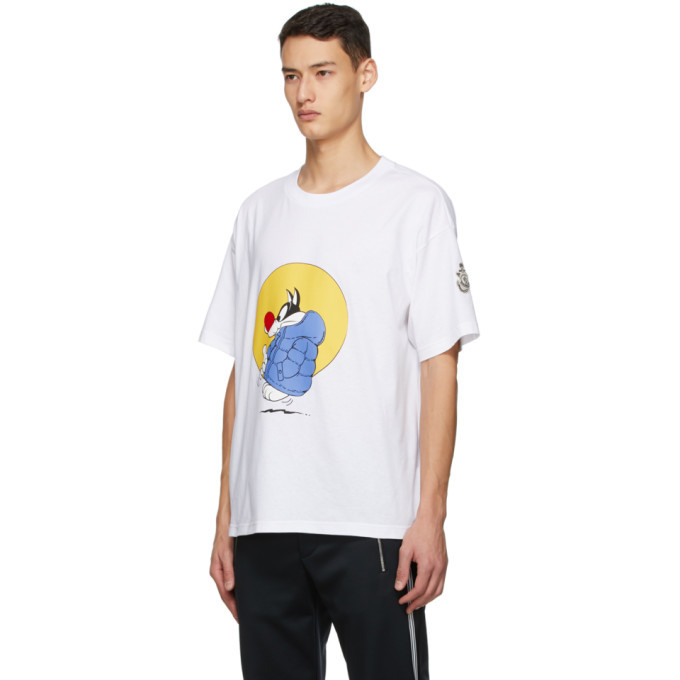 Moncler Genius 1 Moncler JW Anderson White Looney Tunes Edition Sylvester  T-Shirt