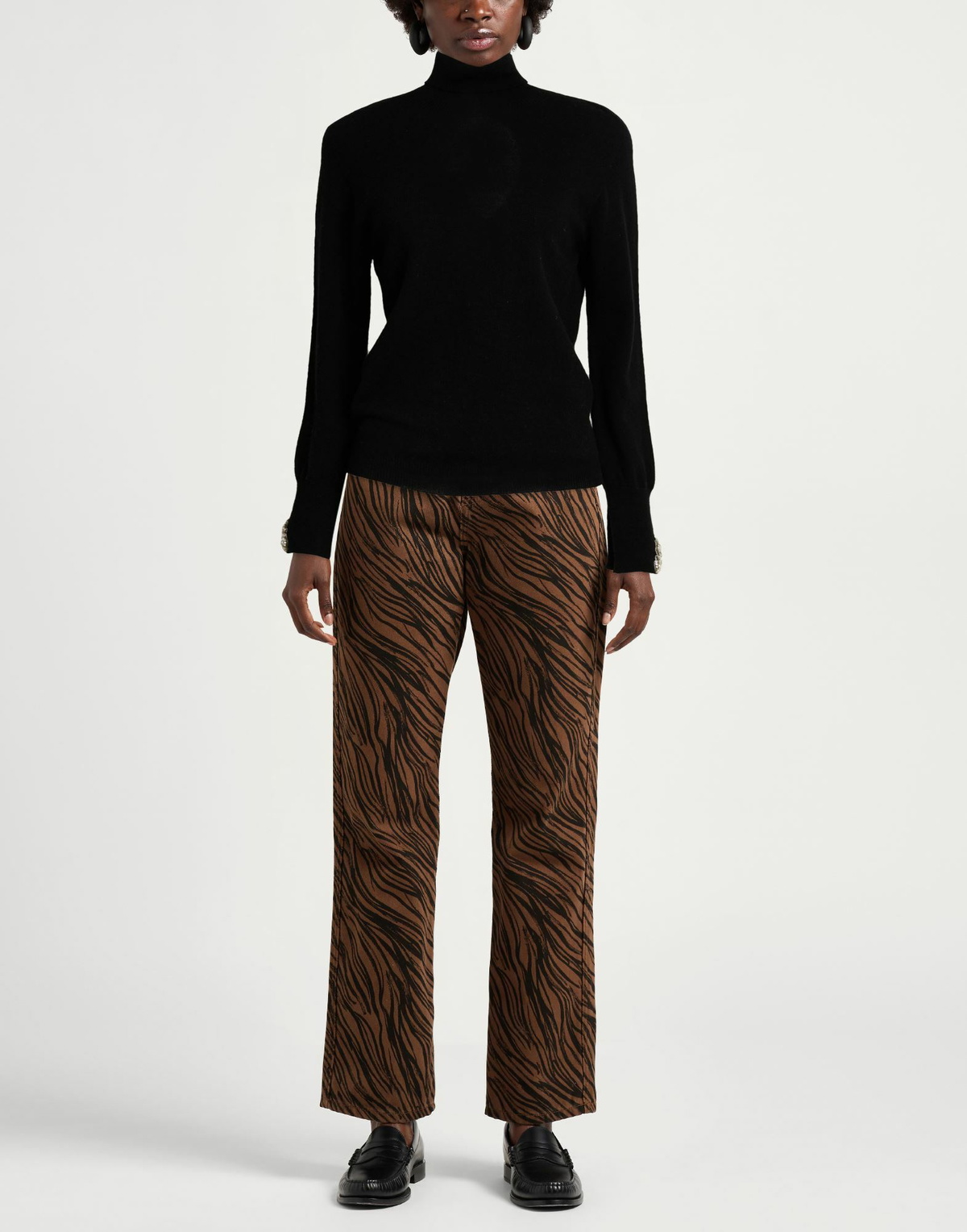 Chiara Boni La Petite Robe Womens Turtleneck in Black
