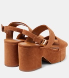 Clergerie Cora4 suede platform sandals