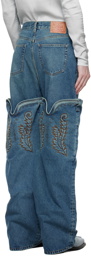 Y/Project Blue Maxi Cowboy Jeans