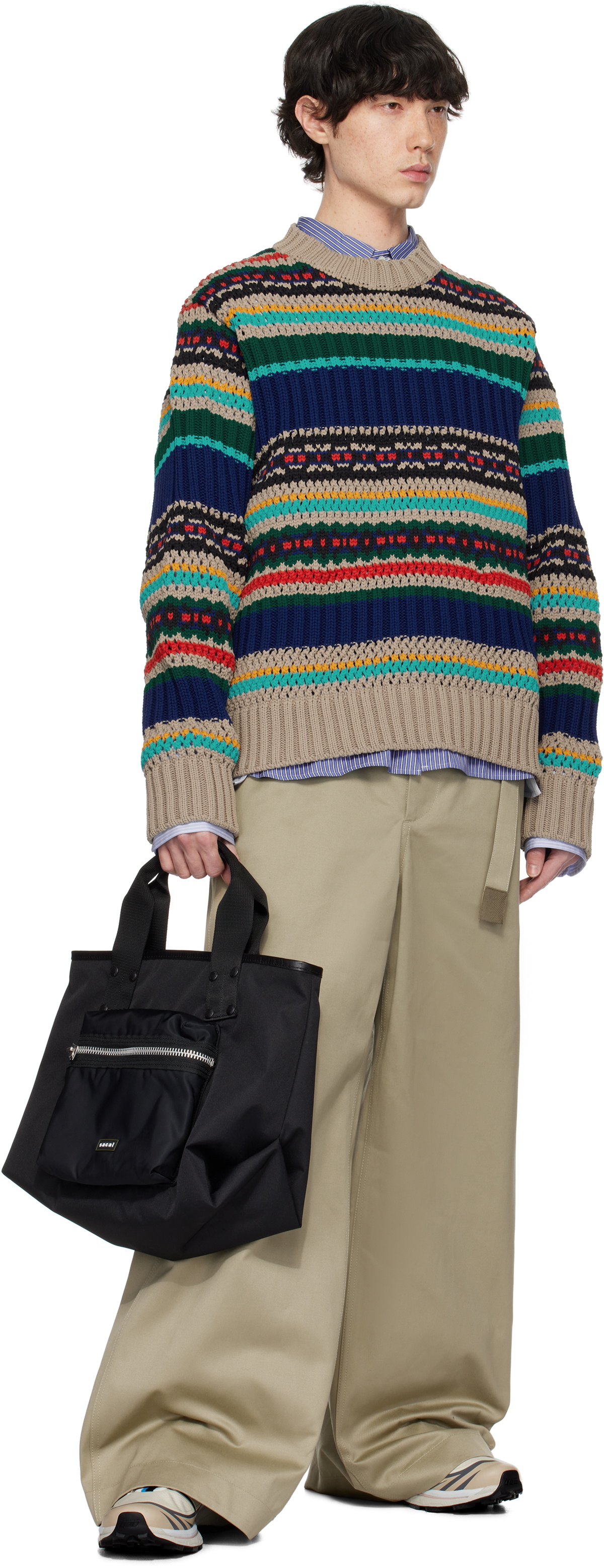 sacai Multicolor Mesh Knit Sweater Sacai