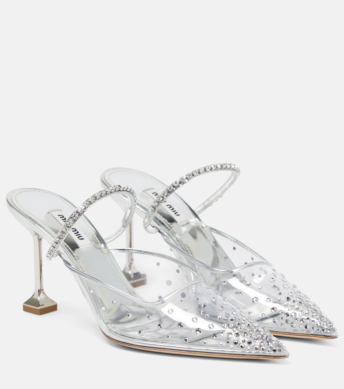 Miu miu discount crystal mules