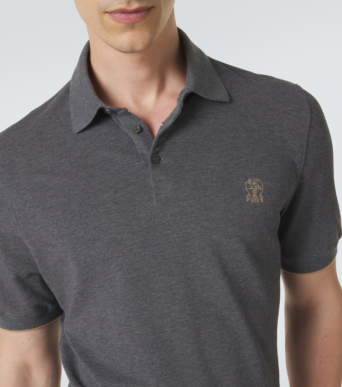 Brunello Cucinelli Cotton piqué polo shirt