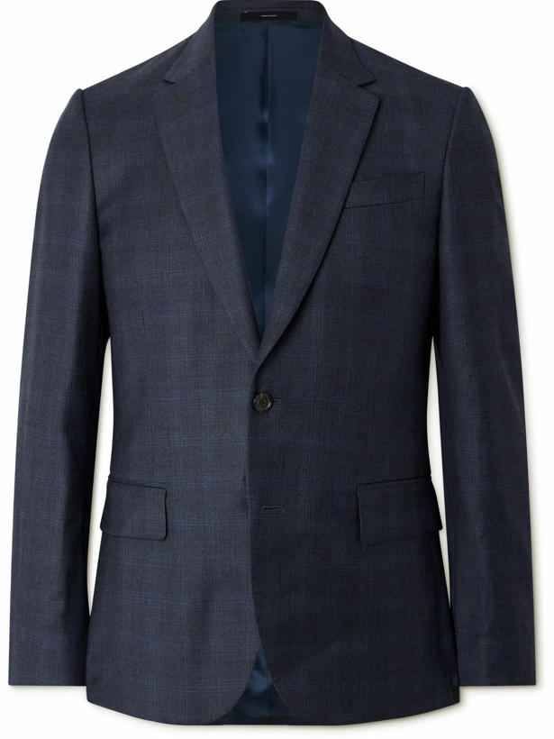 Photo: Paul Smith - Soho Prince of Wales Checked Wool Suit Jacket - Blue
