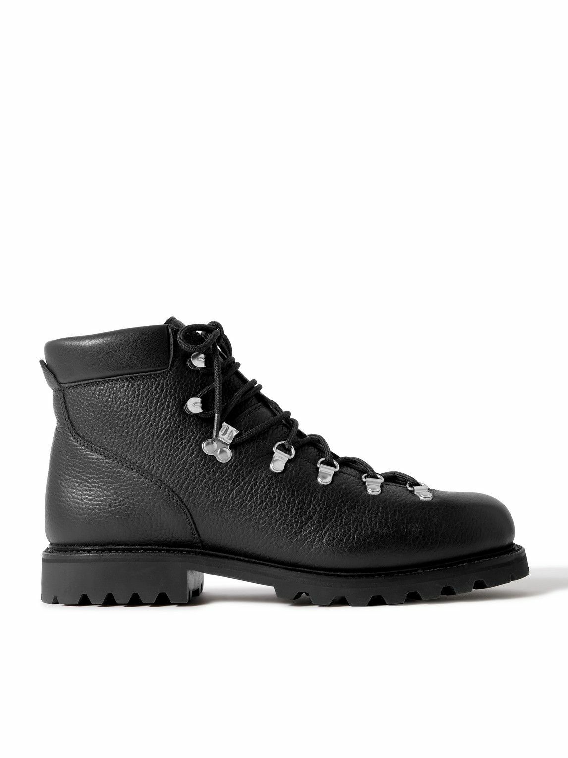 MORJAS - Full-Grain Leather Hiking Boots - Black