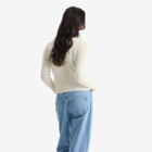 GUEST IN RESIDENCE Women's Cable Shrunken Crew In Cashmere in Cream