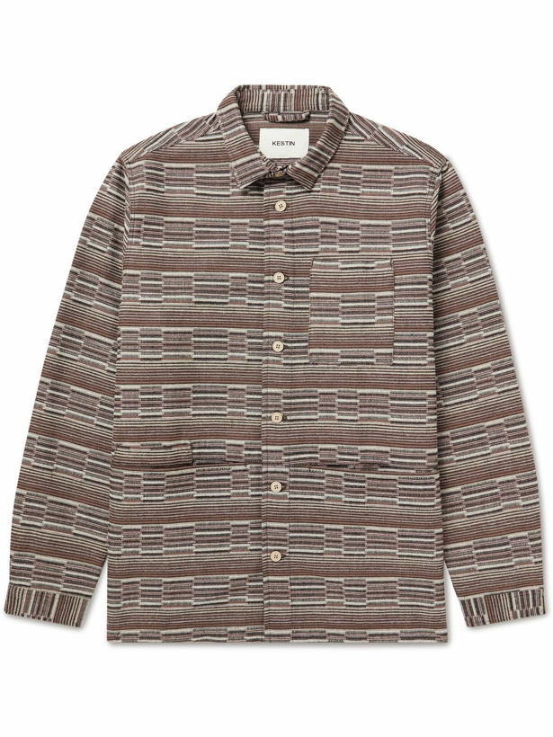 Photo: Kestin - Rosyth Cotton-Jacquard Shirt Jacket - Brown