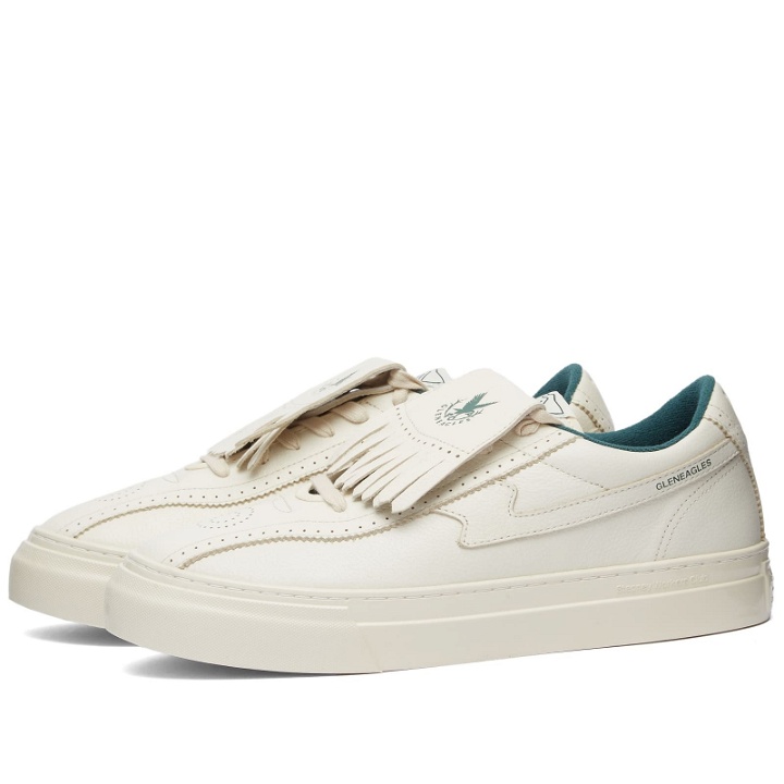 Photo: Stepney Workers Club Men's Pop Trading Company x Dellow S-Strike Sneakers in Off White