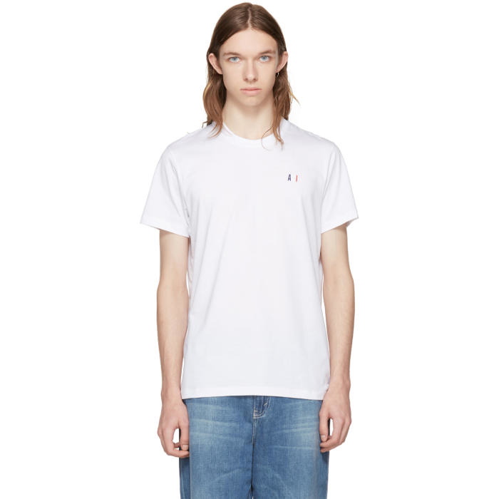 Photo: AMI Alexandre Mattiussi White Crewneck Logo T-Shirt