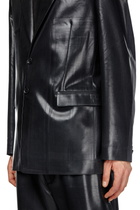 Diesel Pinstripe blazer with coated front - Jackets Mens in Black