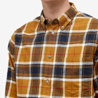 Norse Projects Men's Anton Organic Flannel Check Shirt in Cumin Yellow