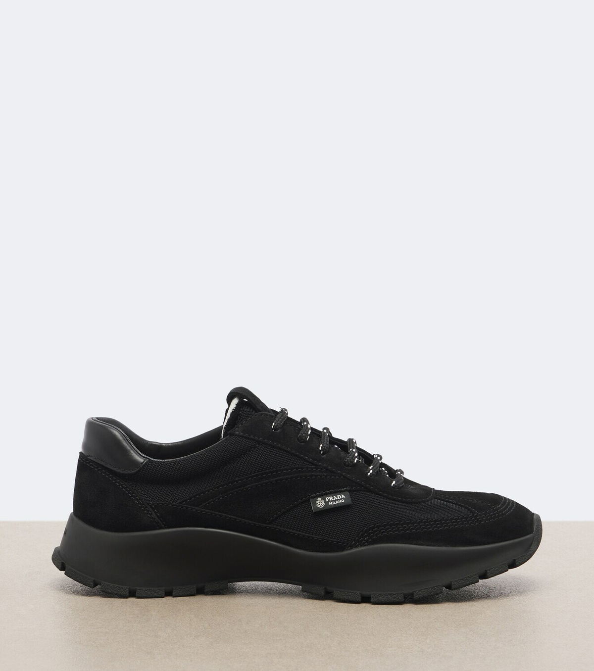Prada Suede-trimmed sneakers