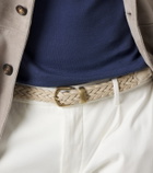 Eleventy Braided suede belt