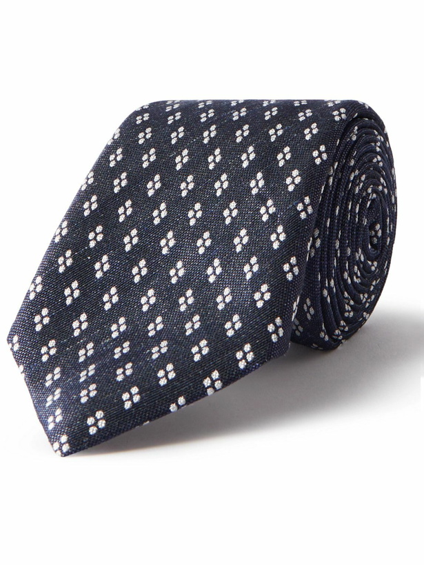 Photo: Canali - 8cm Silk and Linen-Blend Tie