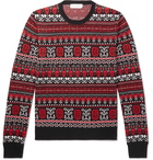 Alexander McQueen - Slim-Fit Fair Isle Wool Sweater - Red