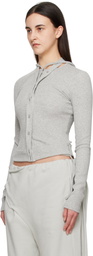 Ottolinger Gray Double Closure Rib Cardigan