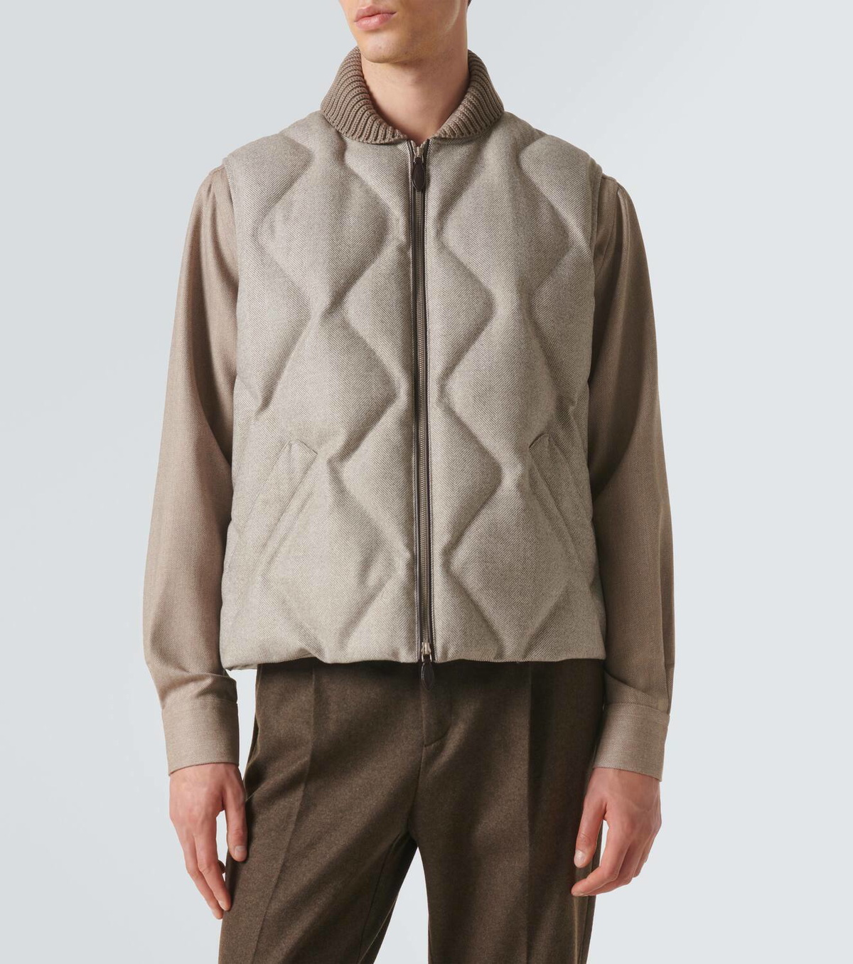 Berluti Herringbone wool puffer vest