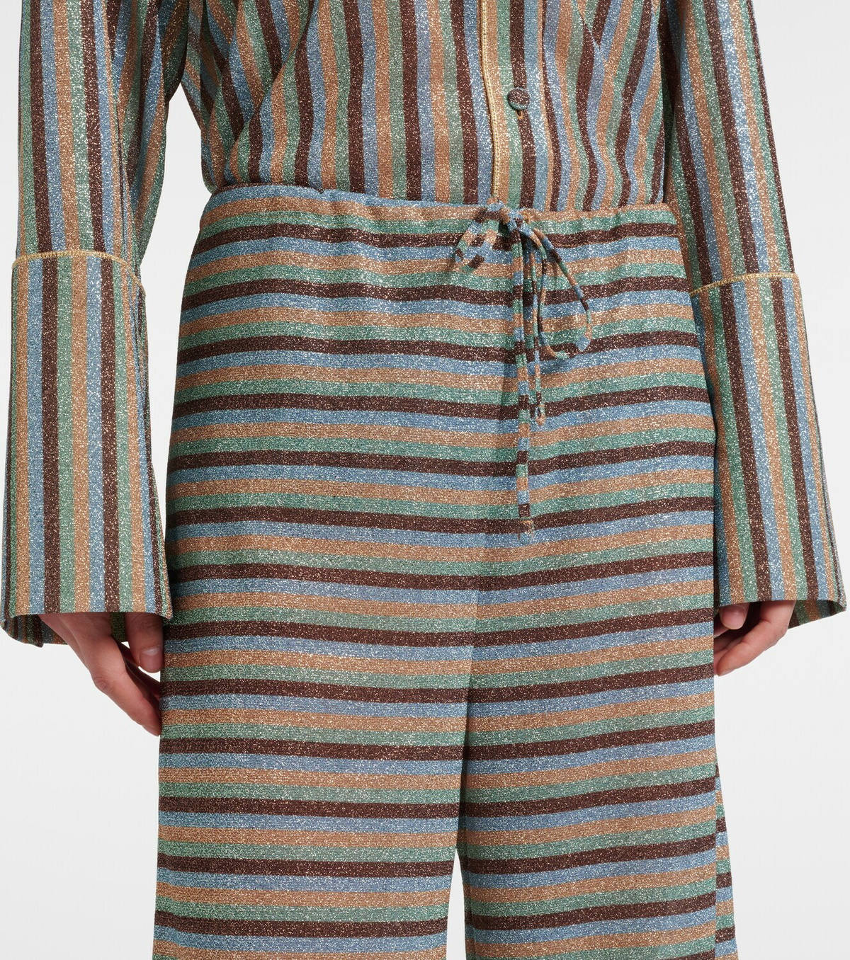 Oséree Lumière striped straight pants