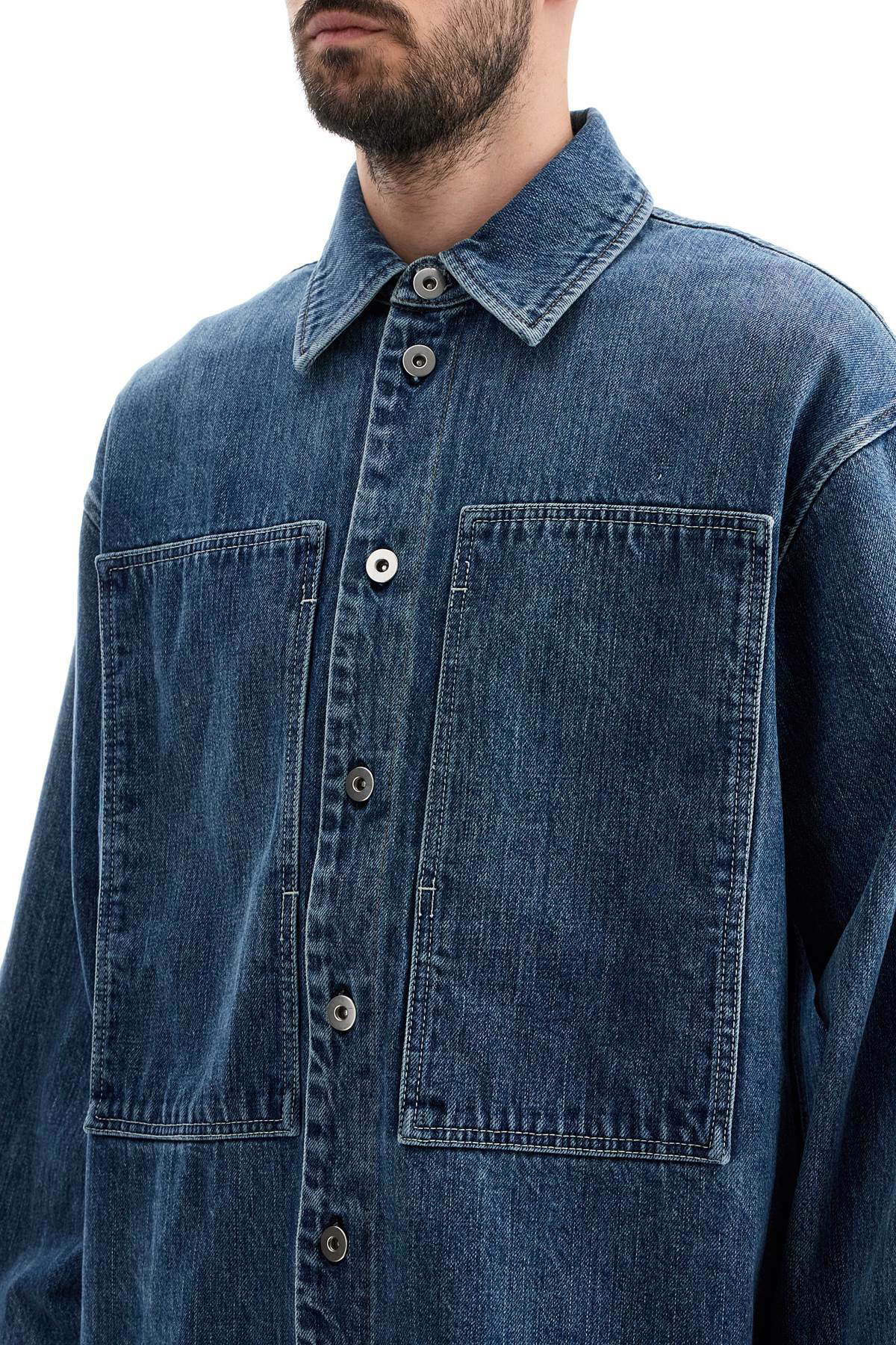 JIL SANDER◆長袖シャツ/34/コットン/BLU Jil Sander Cotton Denim Overshirt | Blue | FARFETCH