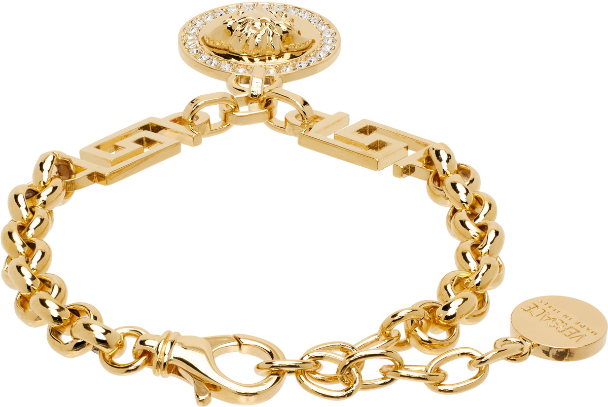 Versace Gold Crystal 'La Medusa' Bracelet
