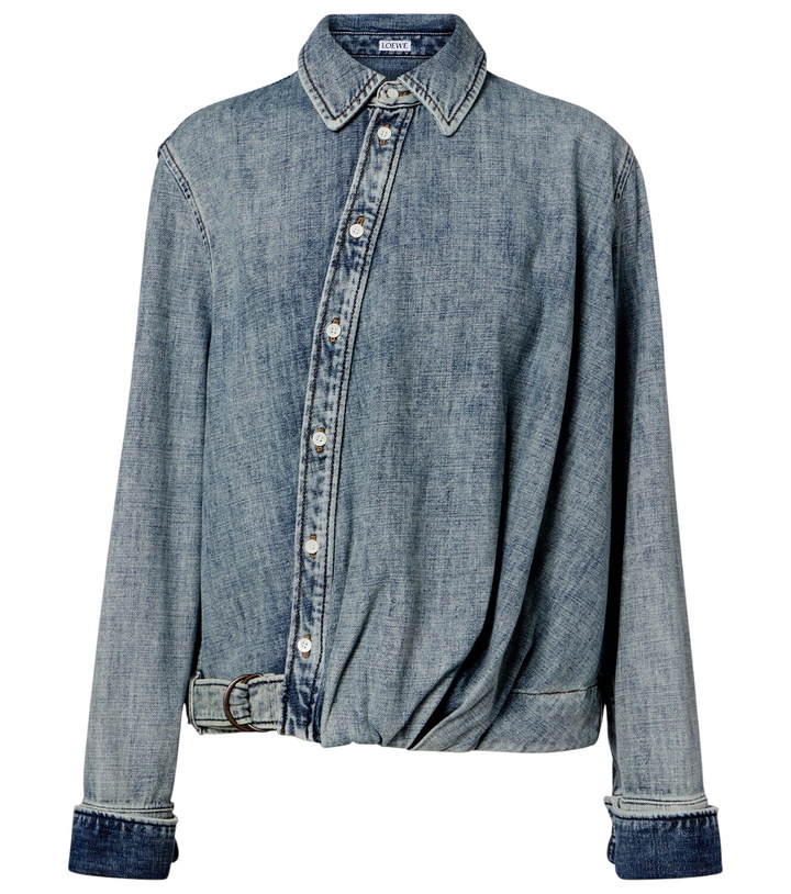 Photo: Loewe Draped belted denim shirt