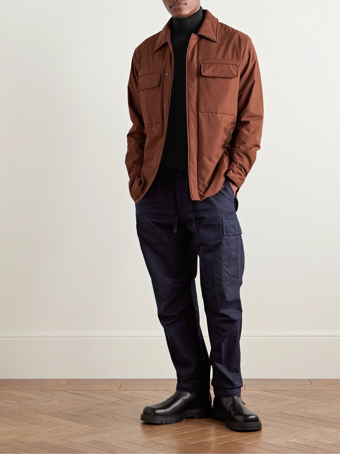 Zegna - Cashmere and Silk-Blend Rollneck Sweater - Black